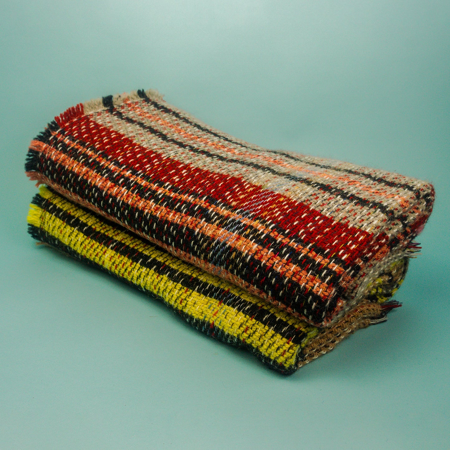 recycled wool blanket rug