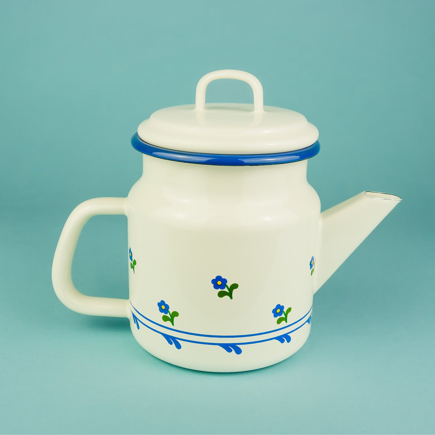 Blue and White Flower Teapot