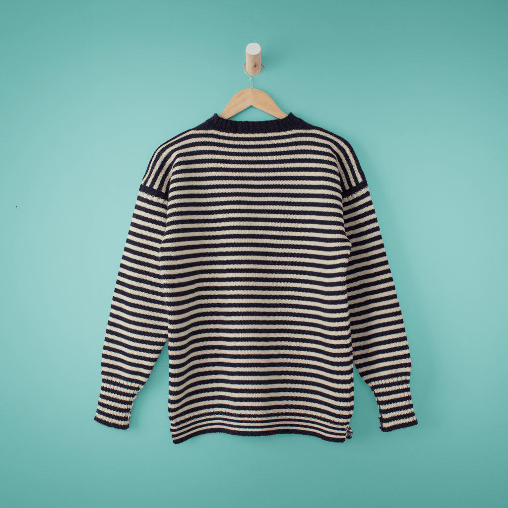 Guernsey Jumper - Navy and Cream