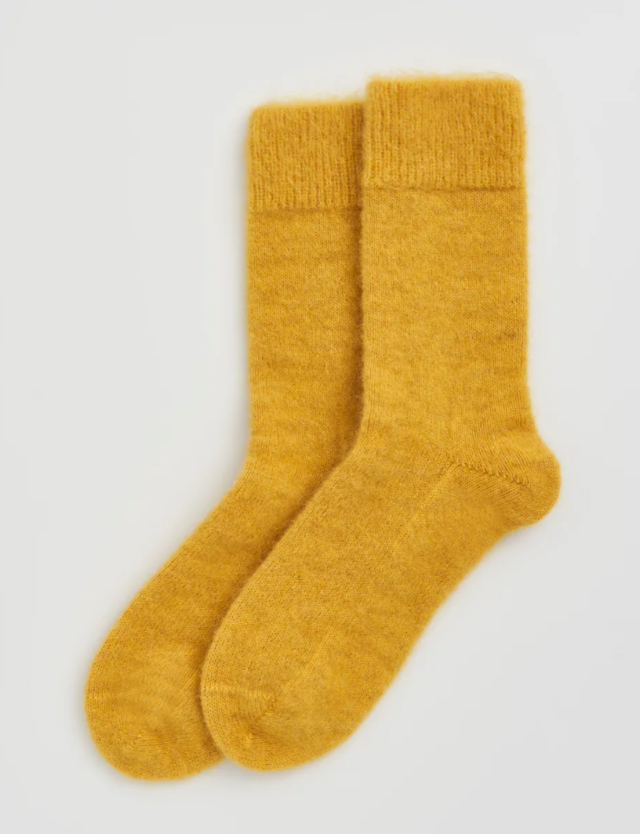 Pairs Scotland Alpaca Bed Socks yellow