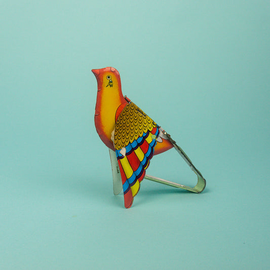 whistling sparrow bird Tin toy