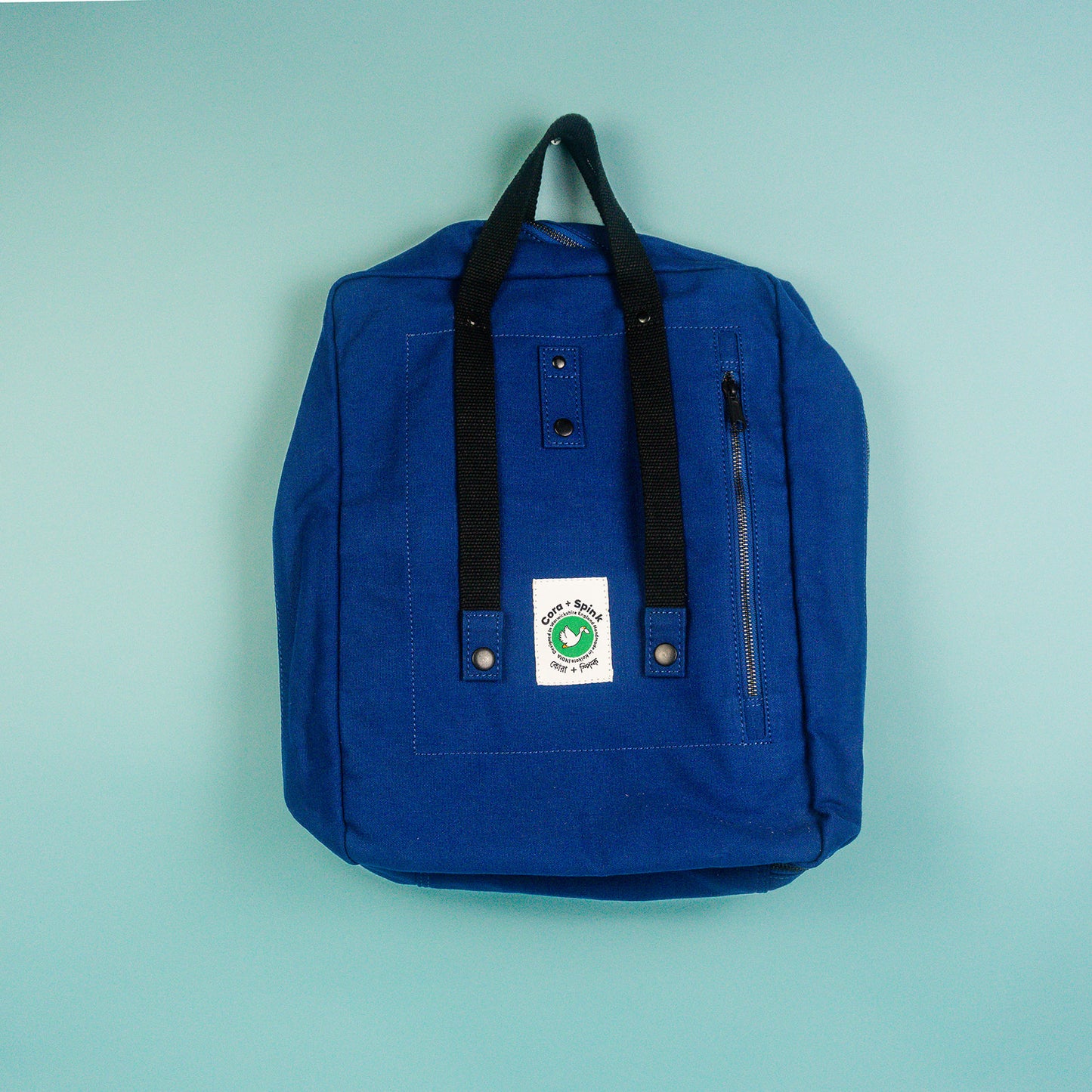 Cora and Spink Poly Backpack in Navy