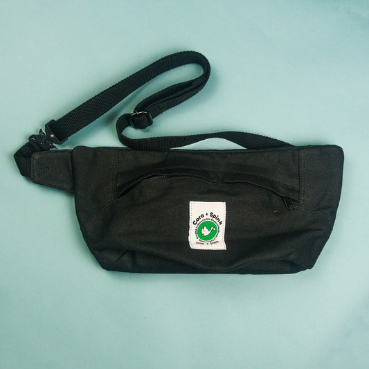 Cora + Spink Tiger Bum Bag in Black