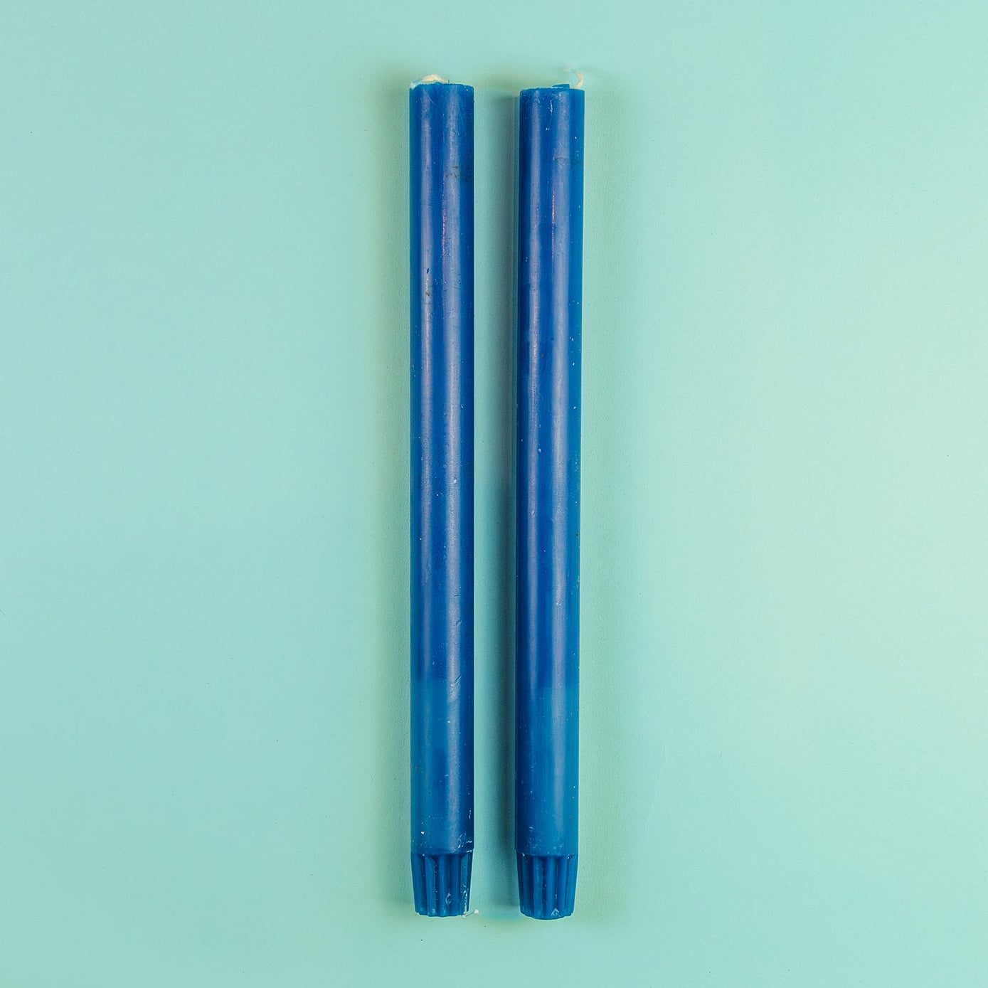 True Grace Pair of Dining Candles - Cobalt