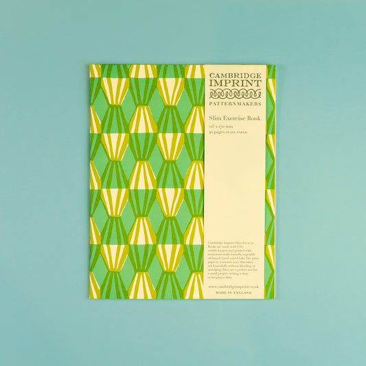 Exercise Book Threadwork Sap Green and  Turquoise