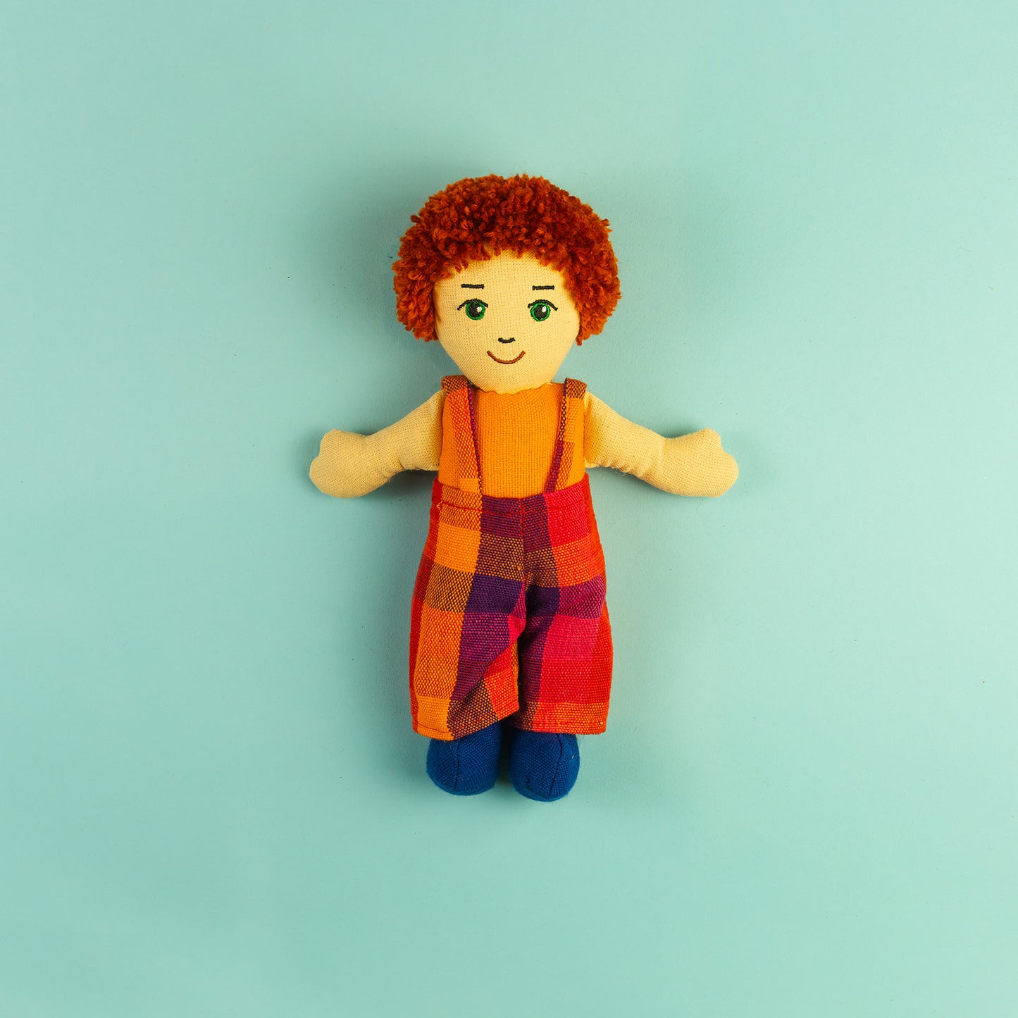 Boy Rag Doll - white skin , red hair