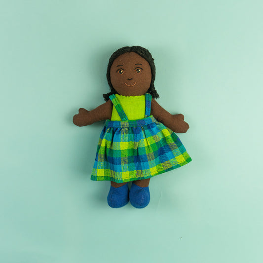 Girl  Rag Doll black Skin, black hair