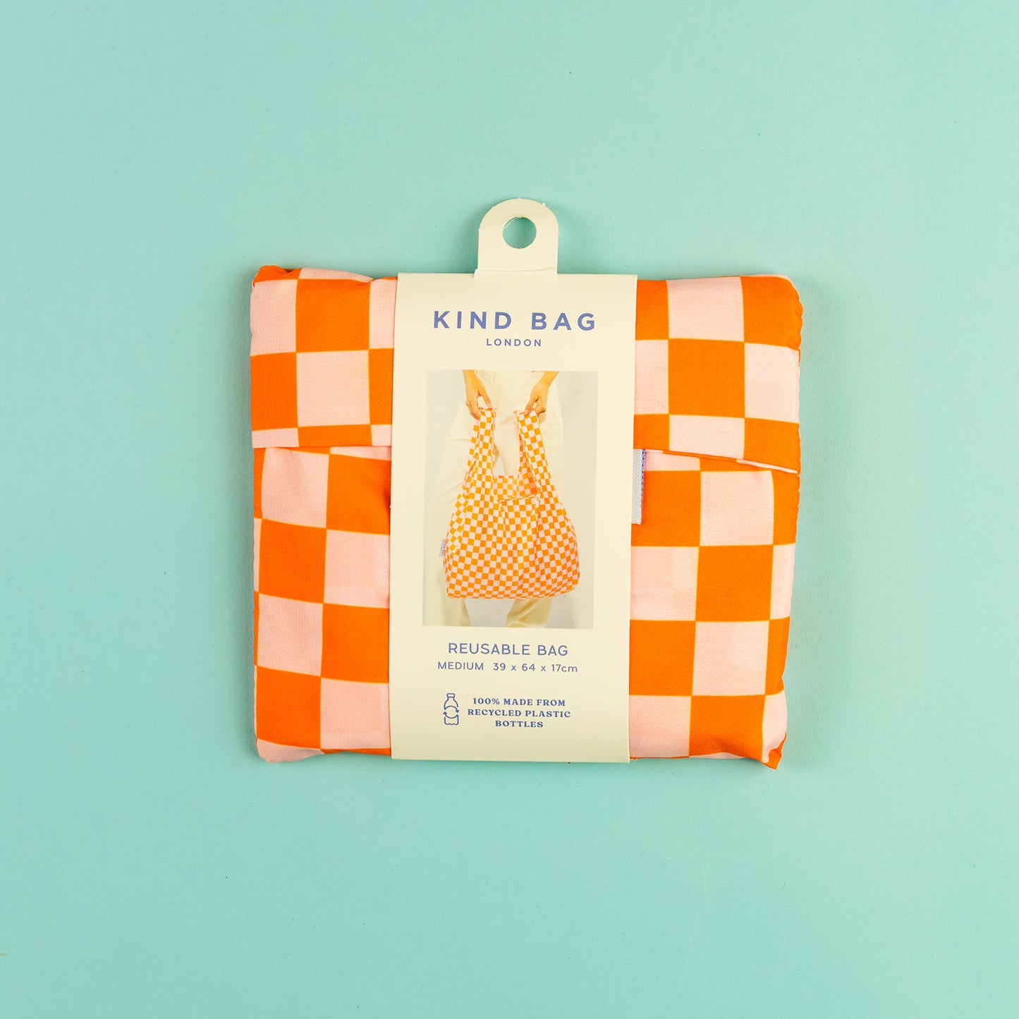 Orange Checked Kind Bag Medium