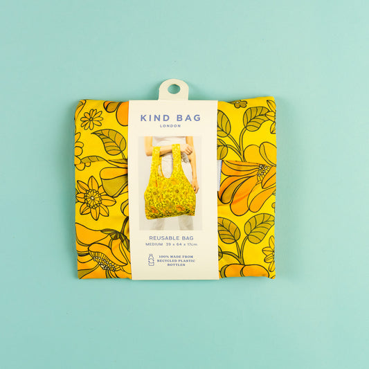 Yellow Floral Kind Bag Medium