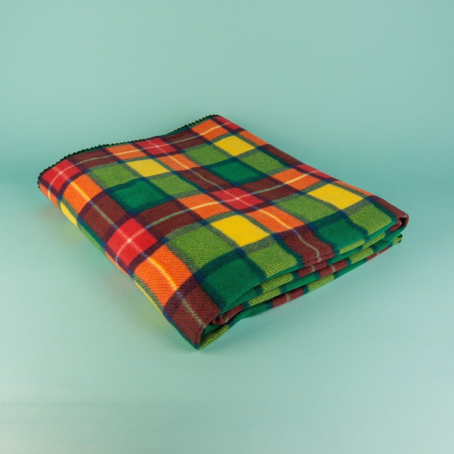 Fleece Checked Blanket Yellow