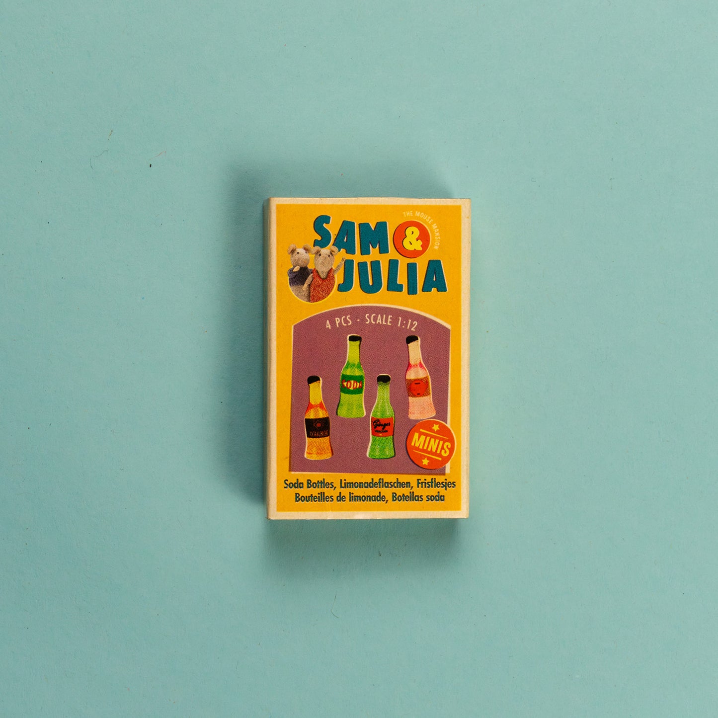 sam and Julia , doll house miniatures - Soda bottles