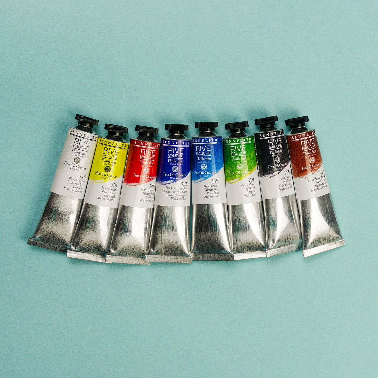 Sennelier RIVE GAUCHE - CARD BOARD SET of 8 x 40ml