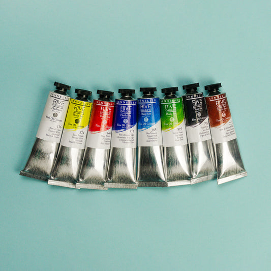 Sennelier RIVE GAUCHE - CARD BOARD SET of 8 x 40ml