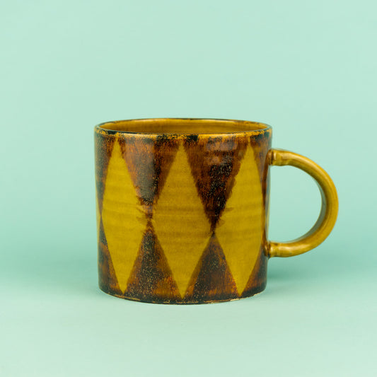 Paige Mitchell Diamond Mug Brown