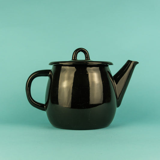 Black Enamel Teapot