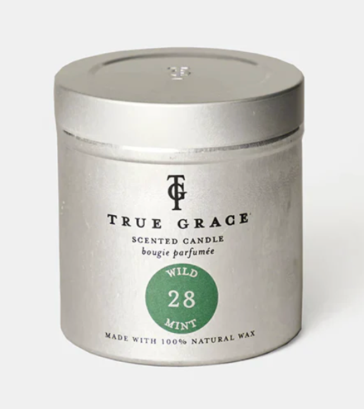 True grace wild mint tin candle